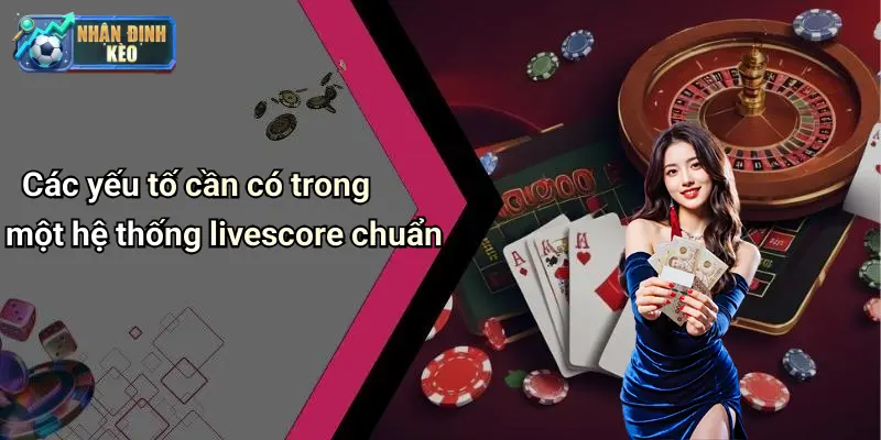 Các yếu tố cần có trong một hệ thống livescore chuẩn
