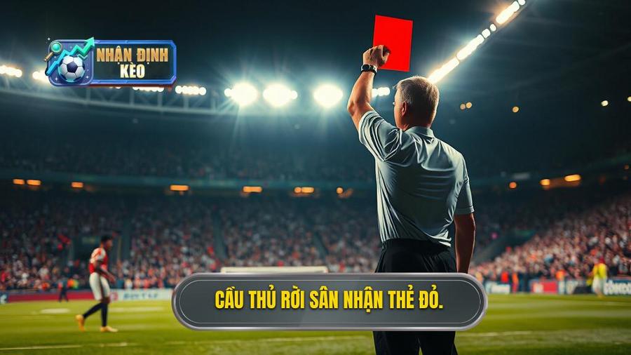 1. Cầu thủ rời sân nhận thẻ đỏ.