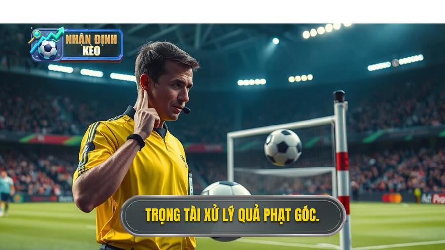 2. Trọng tài xử lý quả phạt góc.