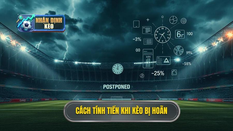 Cách tính tiền khi kèo bóng đá bị hoãn cho từng loại kèo cụ thể