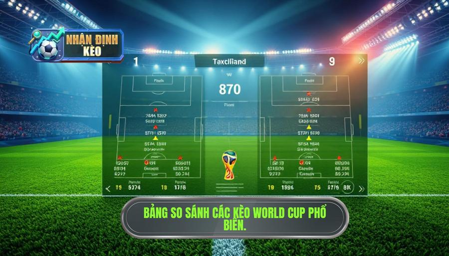 Bảng so sánh các loại kèo phổ biến tại World Cup